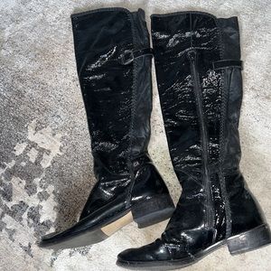 Vero Cuoio Black Patent Boots